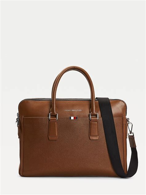 tommy hilfiger tasche braun leder